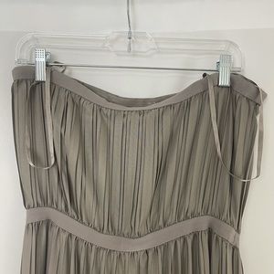 BCBG Max Azria Strapless Pleated Maxi Dress Sz L
